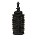 Ebony vessel tall with lid