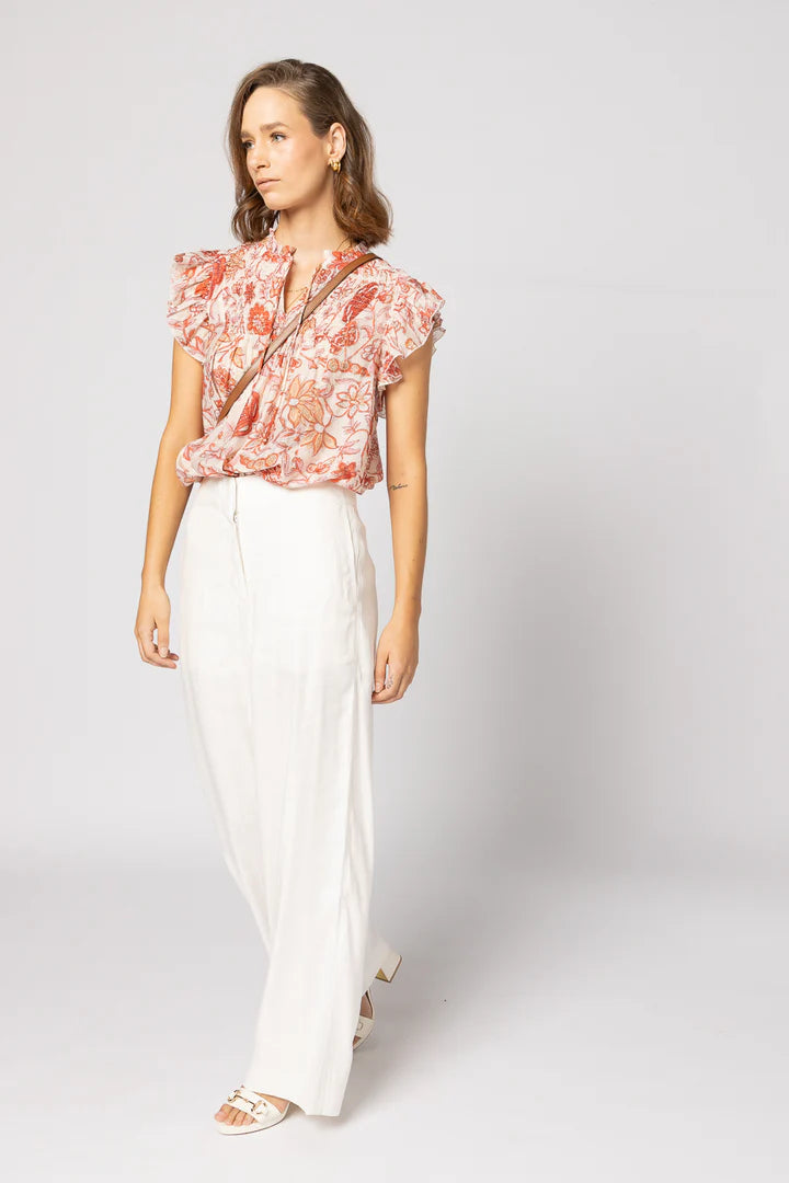 Arabella Blouse - Ruby Flowers