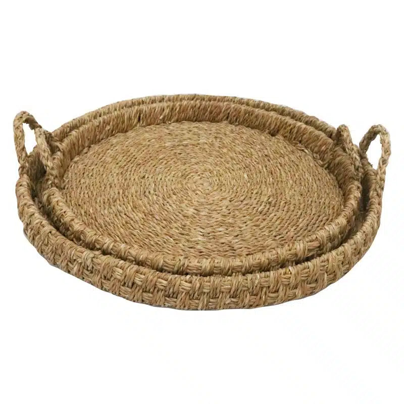 Seagrass Round Tray L