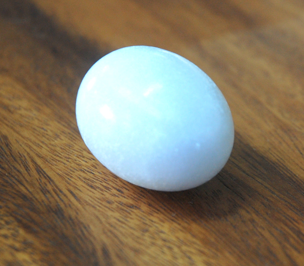 Solid white marble egg