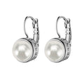 Lulu Drop Earrings - Silver - White