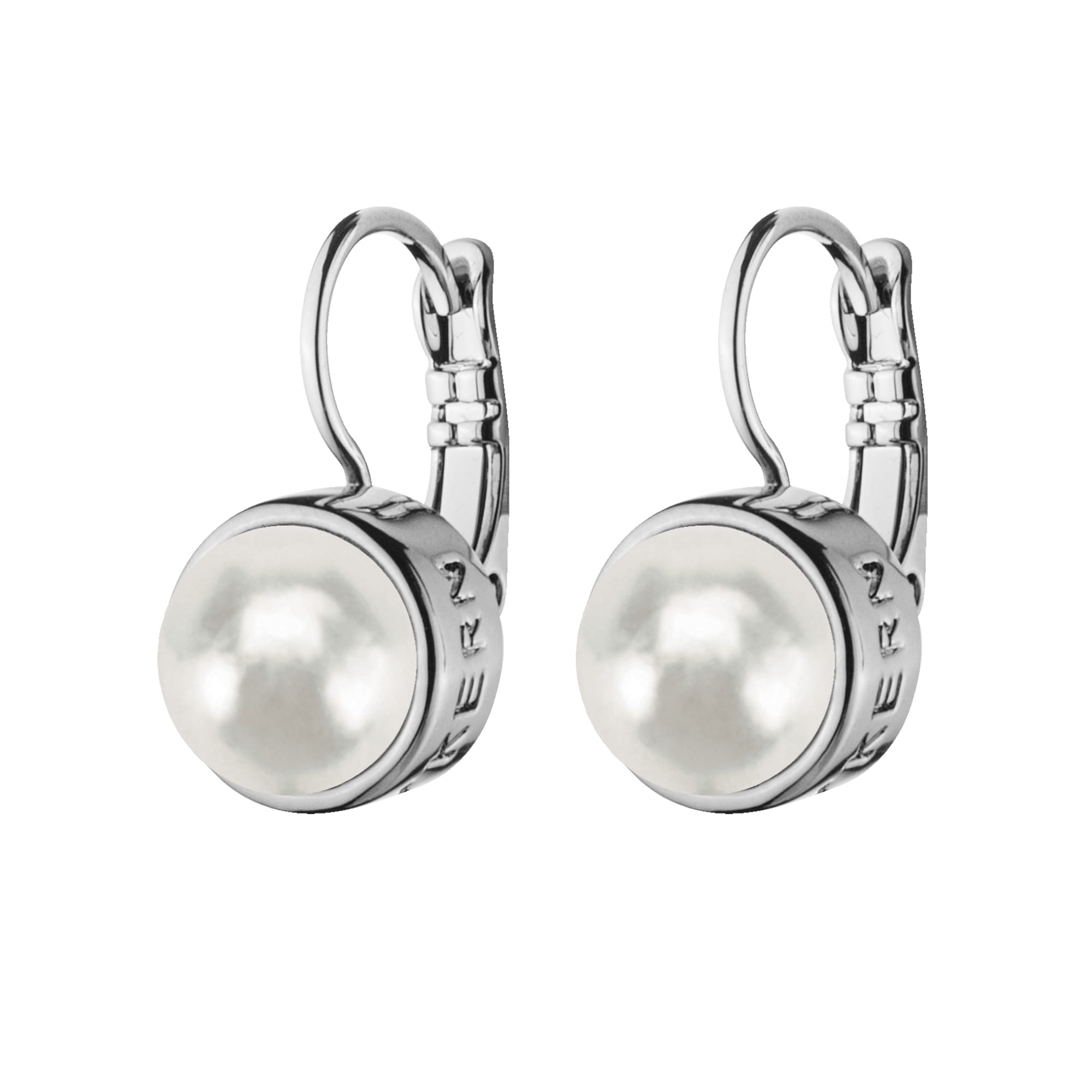 Lulu Drop Earrings - Silver - White