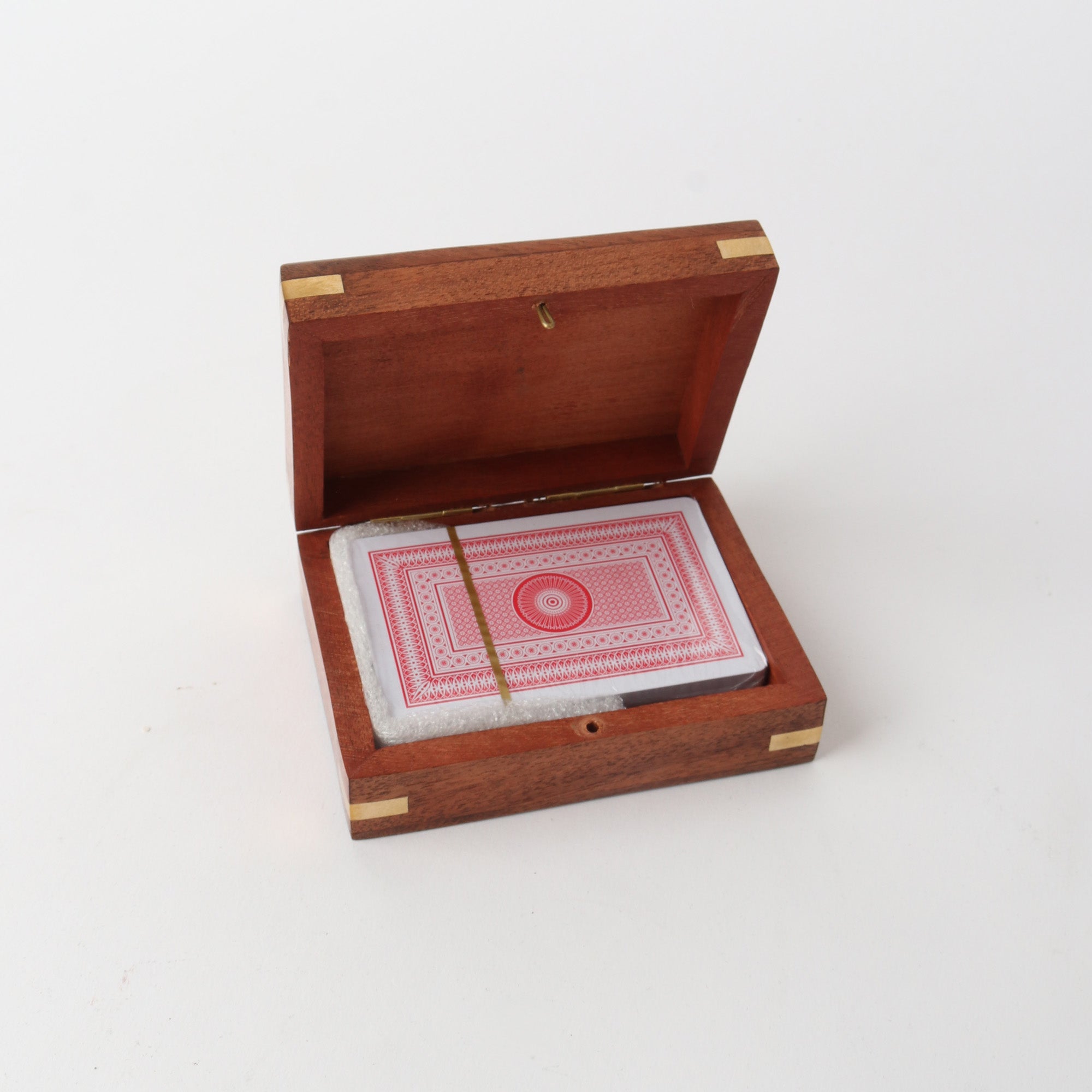 Single card box brass inlay nat brass