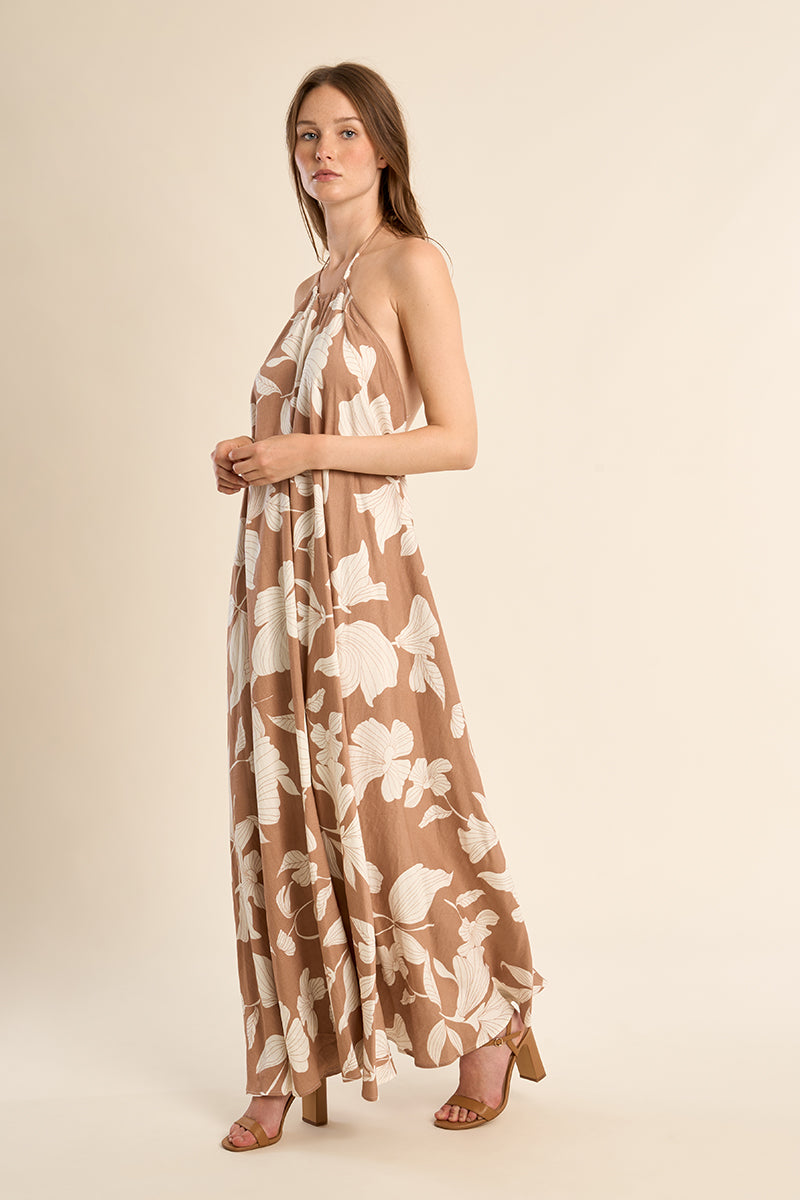 Molly Braken Woven Dress - Beige Chloe - Small
