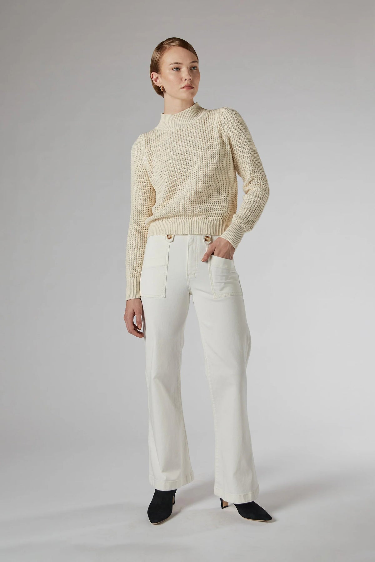 Dricoper Hildy Ivory Cotton Top