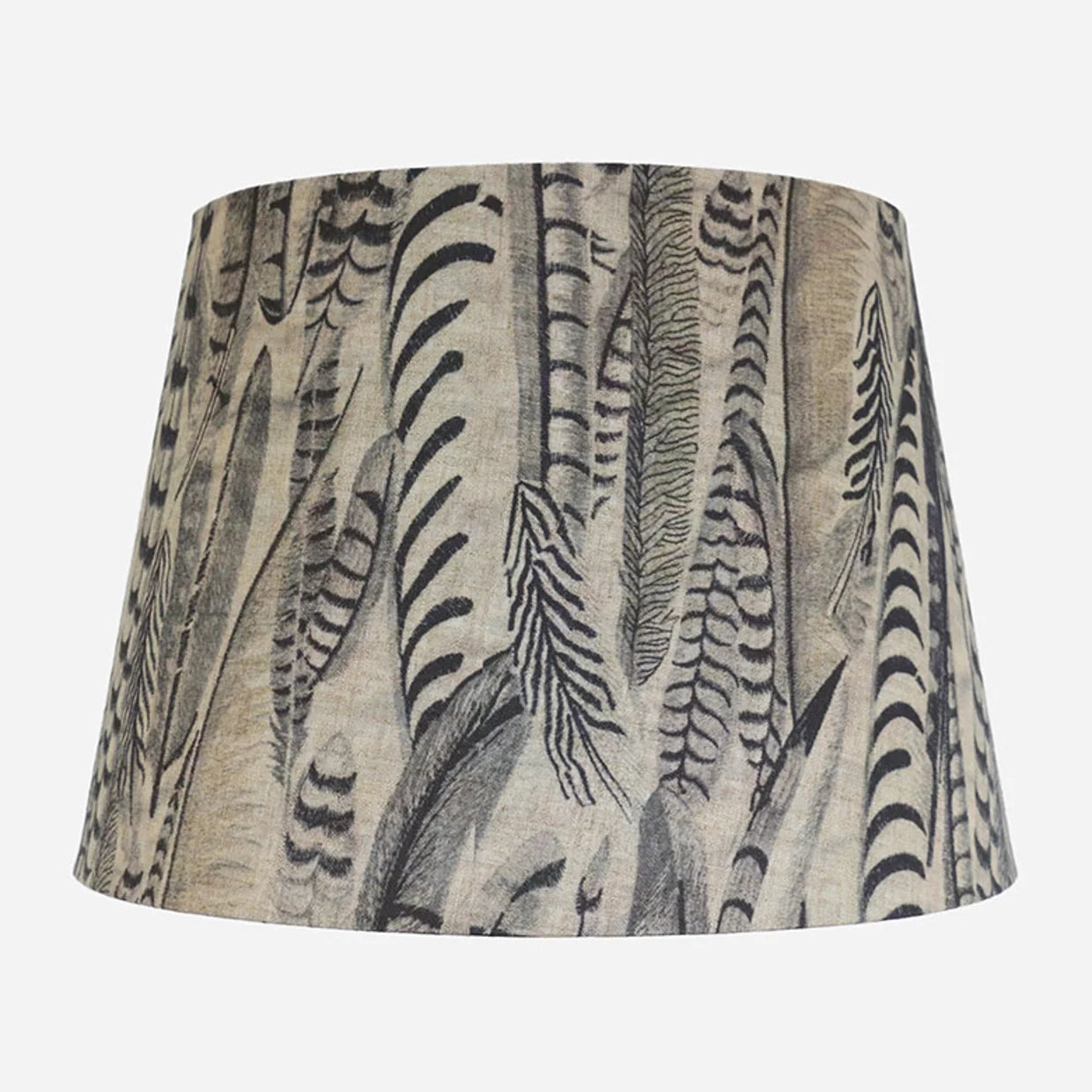 Feathered tall taper drum 46cm lampshade