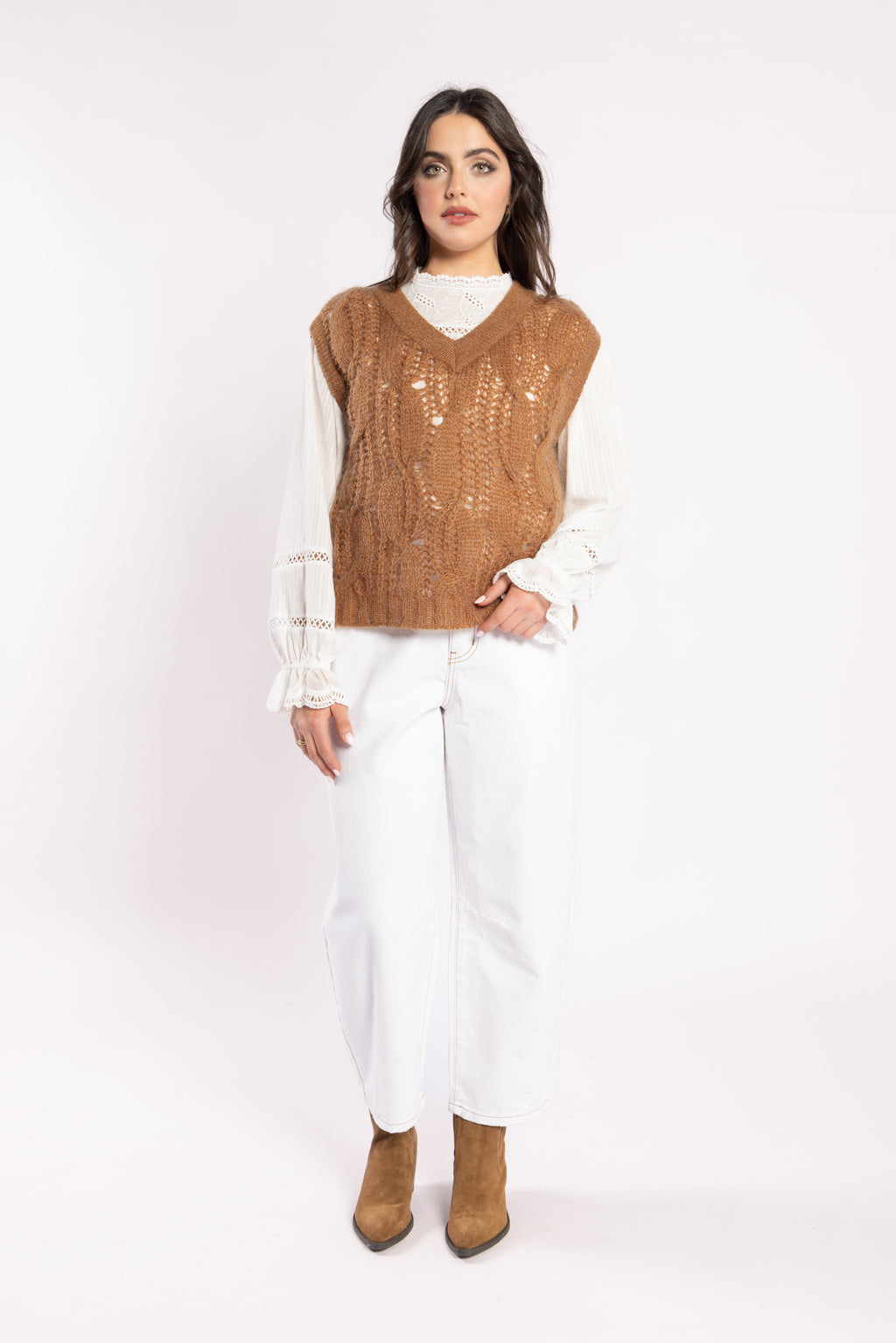 Drama Fliss Vest - Chestnut