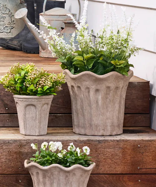 Terra arc planter fluted large