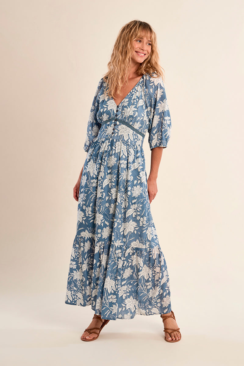 Molly Bracken Woven Dress Blue Diviya
