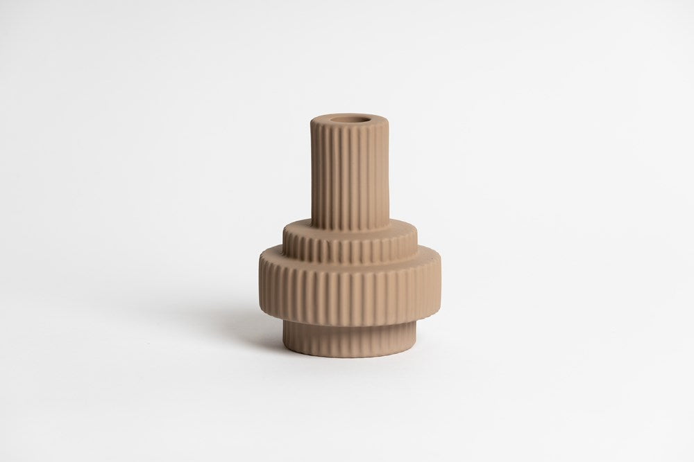 Candle Holder Tall - Pastel Brown