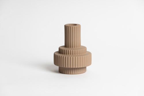 Candle Holder Tall - Pastel Brown