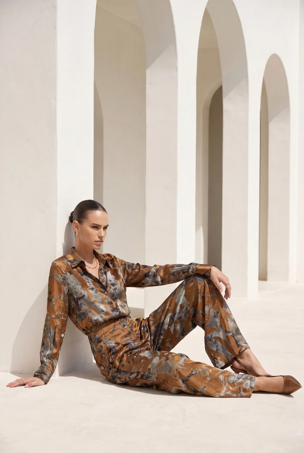 Polka printed pant