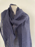 Linen Scarf - Navy