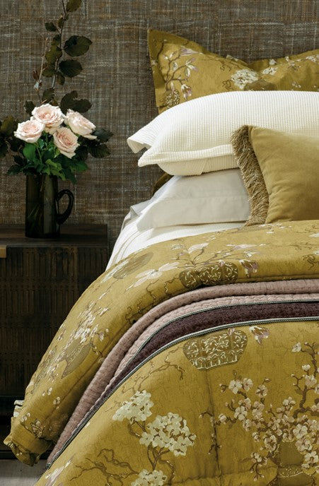 Ikebana Comforter - Ochre 246x206cm