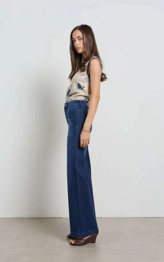 Dri Cooper Indy Indigo Wide Leg Leg Jeans