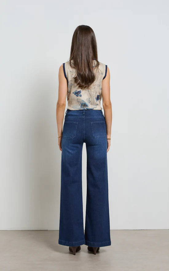 Dri Cooper Indy Indigo Wide Leg Leg Jeans