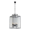 Four light pendant black