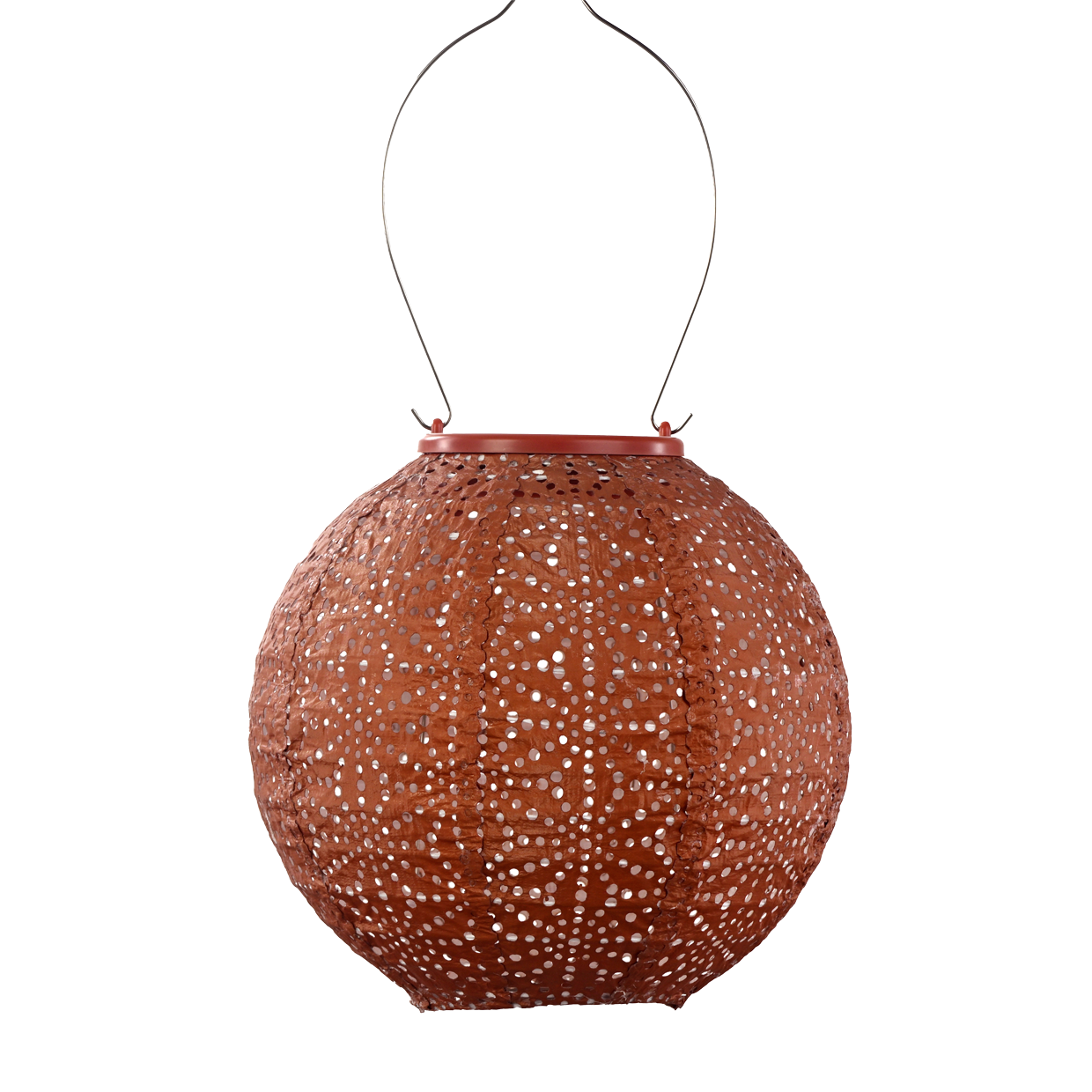 Lantern - Round - 20cm - Copper - Sashiko