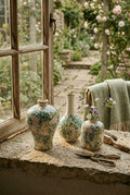 Green Floral Vase Set