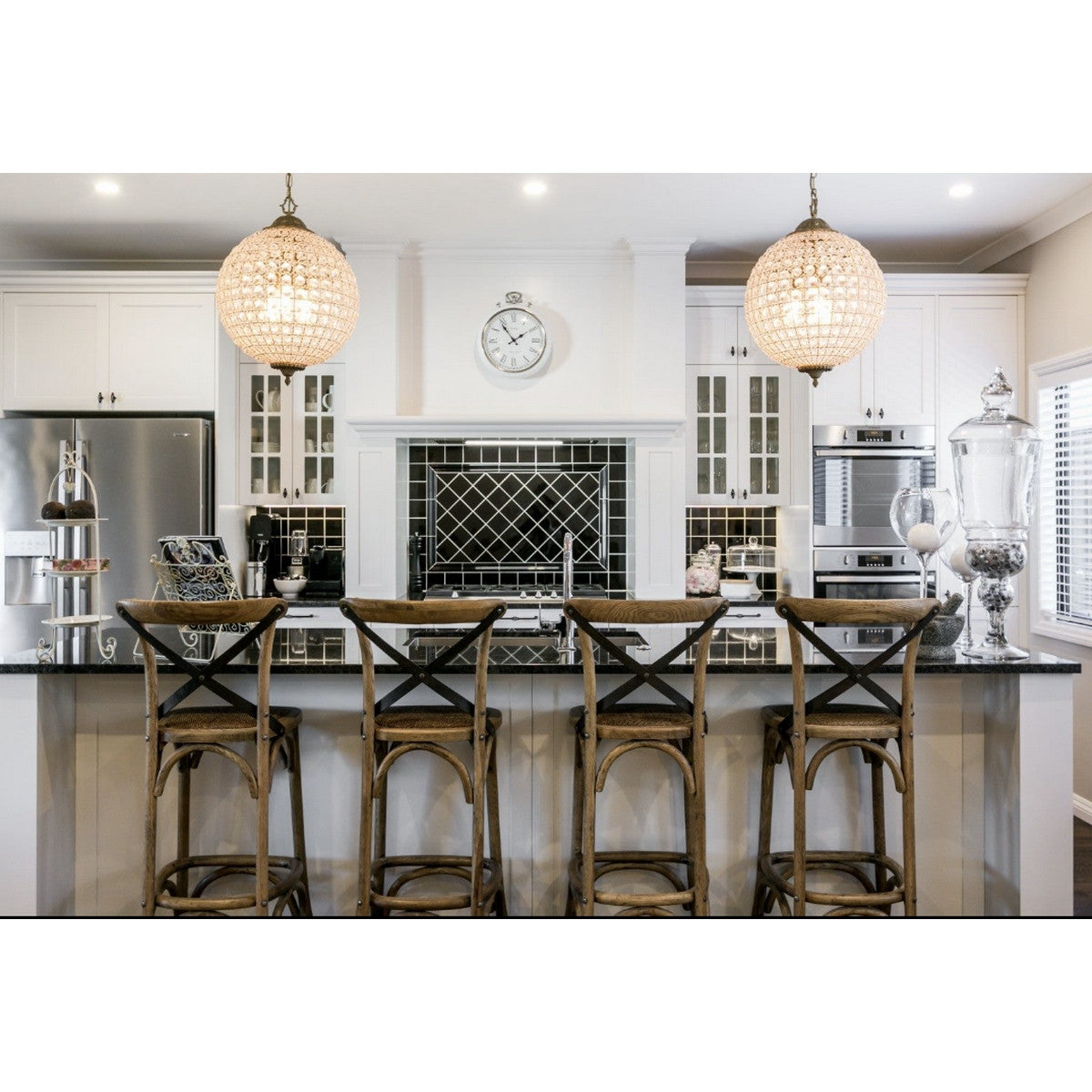 Cross Back Bar Stool