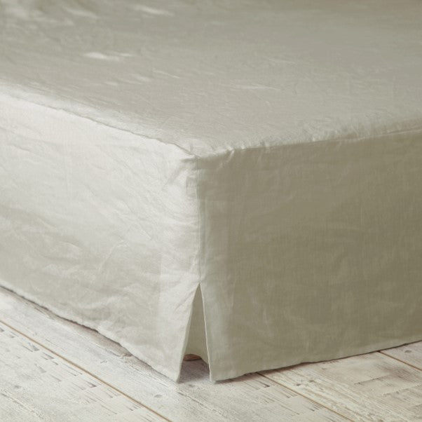 Laundered Linen Valance natural Super King