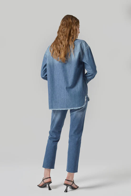 Perla Cropped Mid Rise Jeans- 10