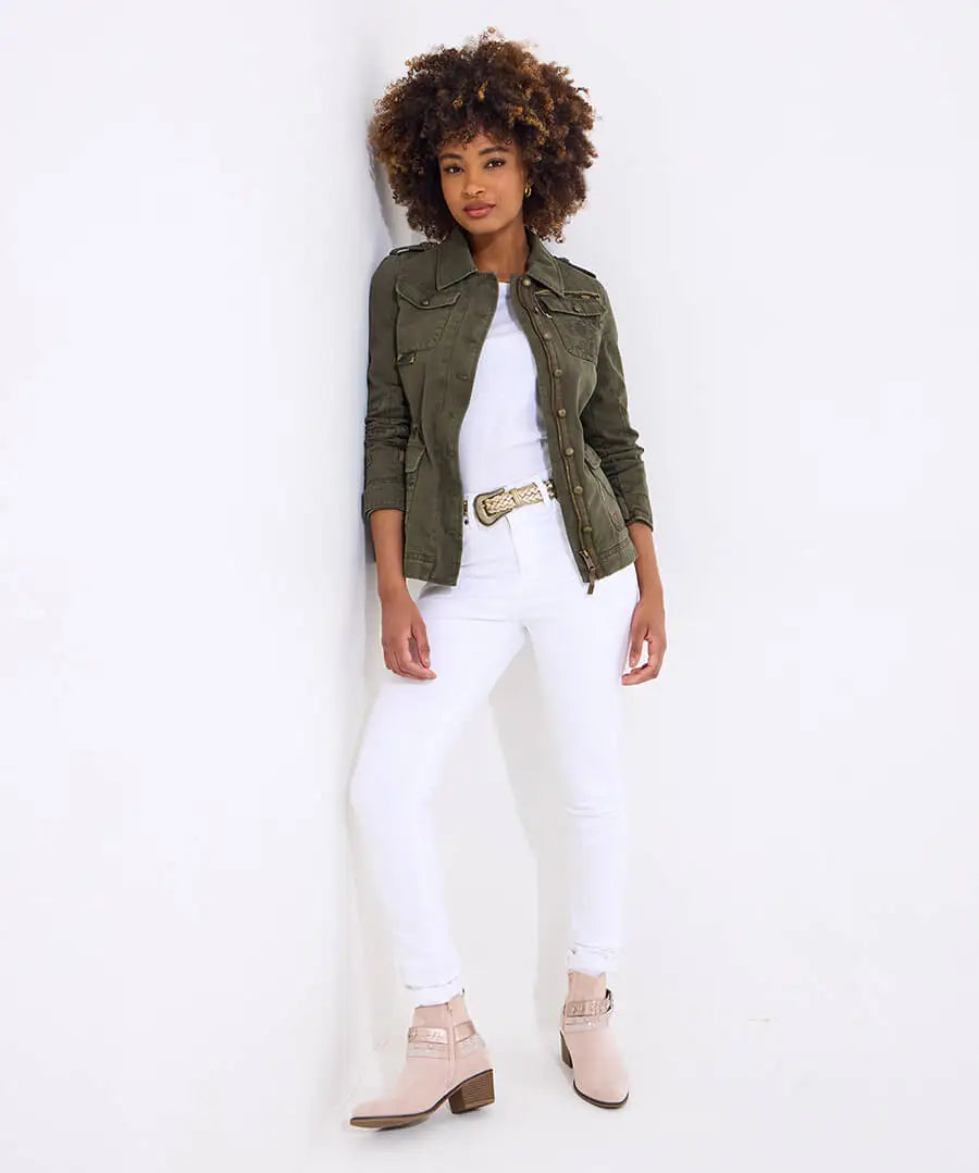 Willow Must Have Cotton Twill Jacket, Khaki- 14