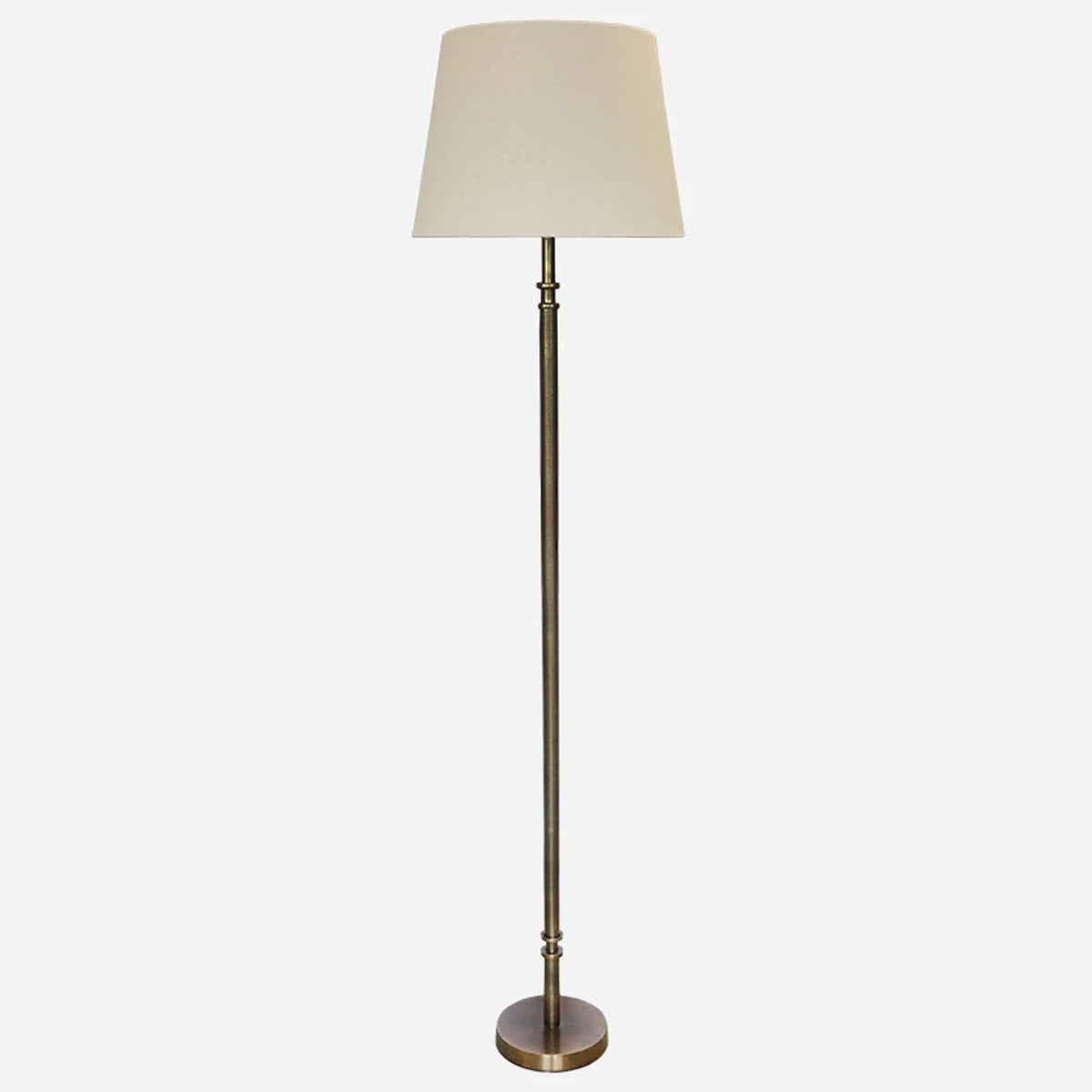 Candle floor lamp base antique brass