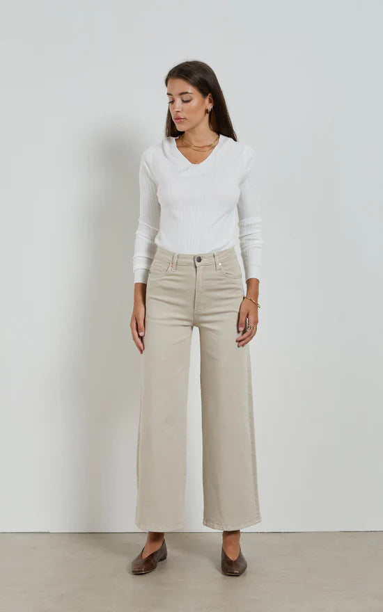 Dri Cooper Bella Beige Wide Leg Jean
