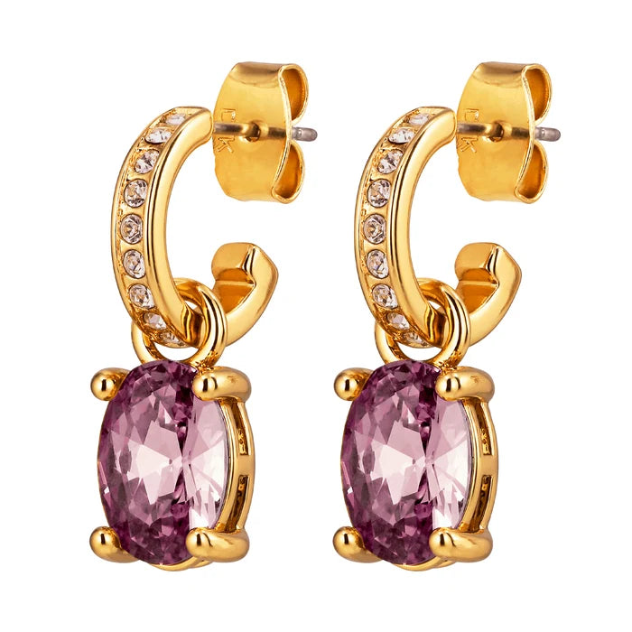 Dyrberg Kern Solene Gold Earrings Vintage Rose