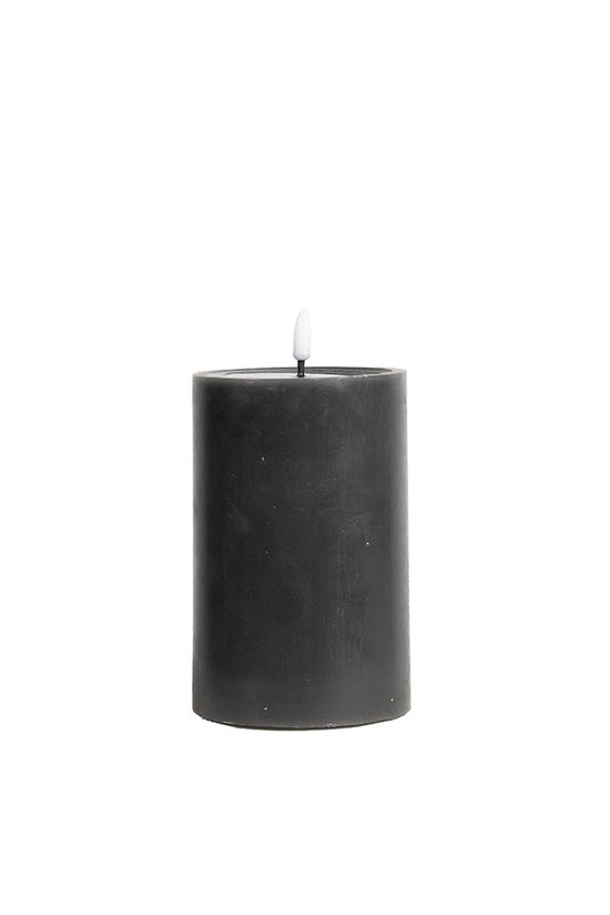 Classic led wax pillar candle smoke large