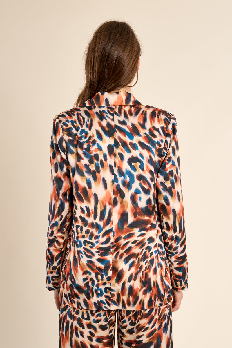 Molly Bracken Woven Blazer - Orange Romy - Small