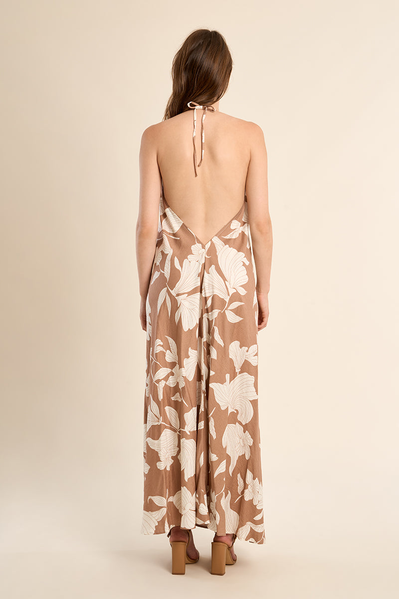 Molly Braken Woven Dress - Beige Chloe - Small