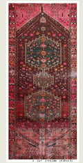 Vintage Shirazi Hand Knotted Rug - 1970s Persian Treasure 275x108