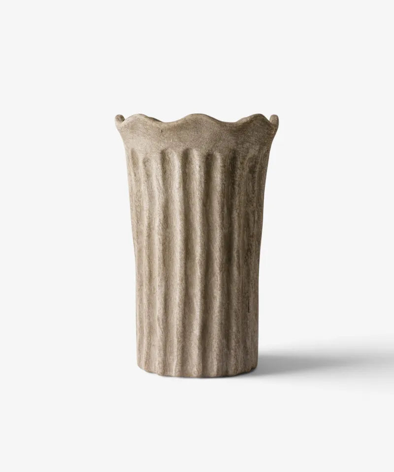 Terra arc planter fluted vase