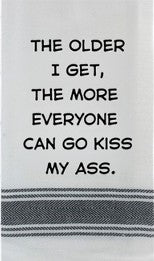 Tea towel kiss my ass 40x70