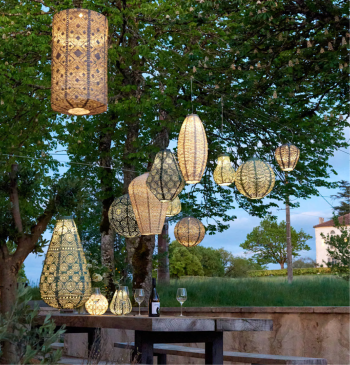 Lantern - Tulip - 20cm - Light Taupe - Topaz