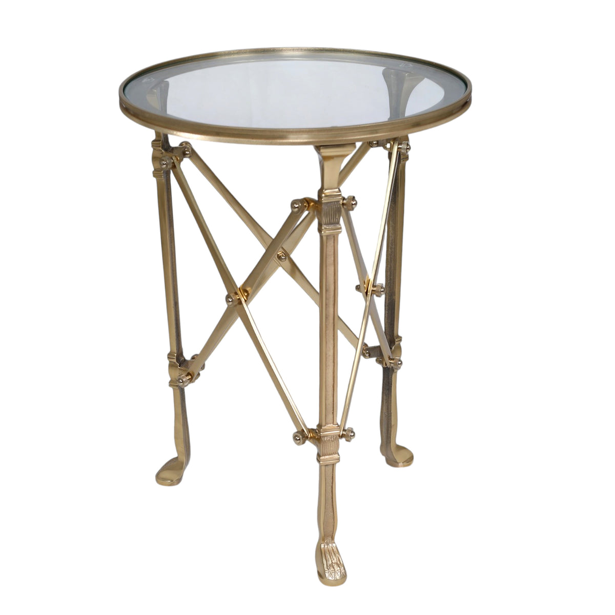 Campaign Table Round - Antique Brass