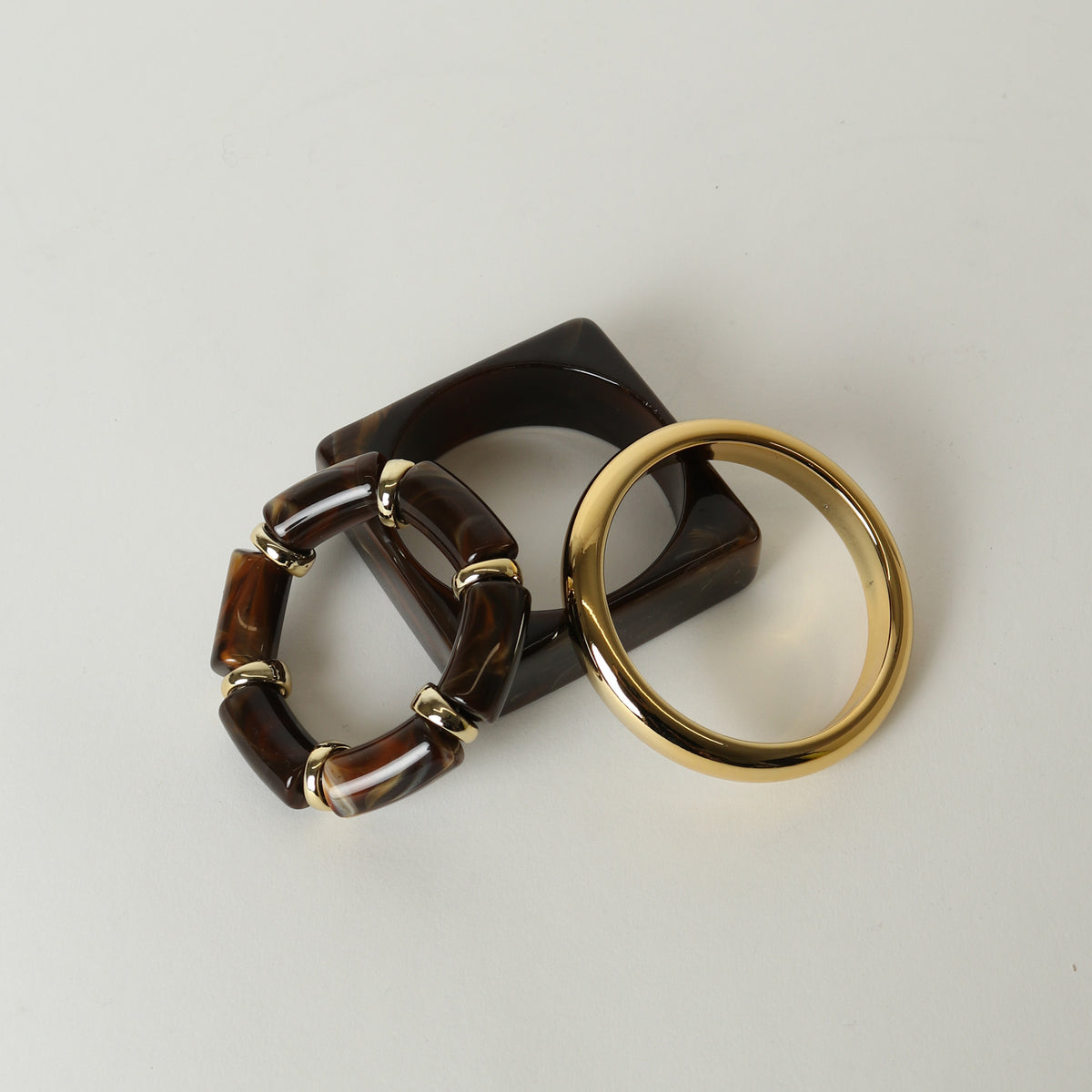 Blake Bangle Set - Brown