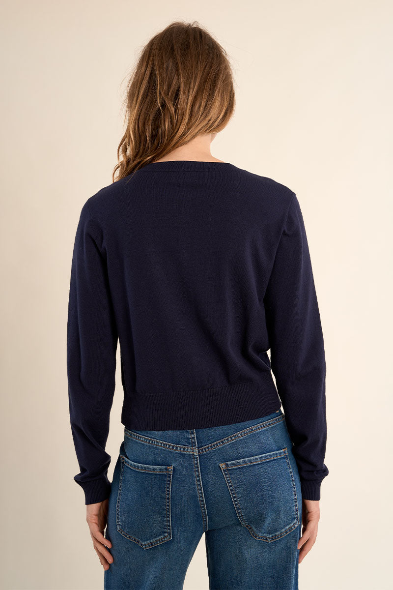 Molly Bracken Knitted cardigan - Navy Blue