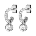 Dessa Earrings - Silver - Crystal
