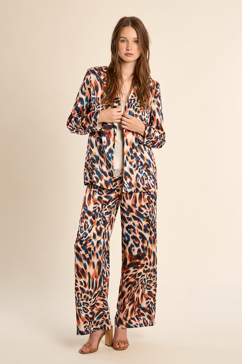 Molly Bracken Woven Blazer - Orange Romy - Small