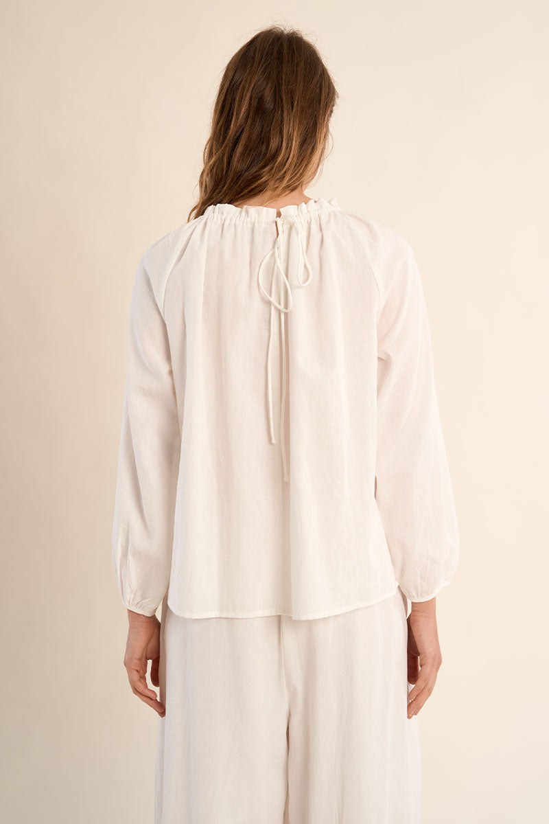 Molly Bracken Woven Blouse - White