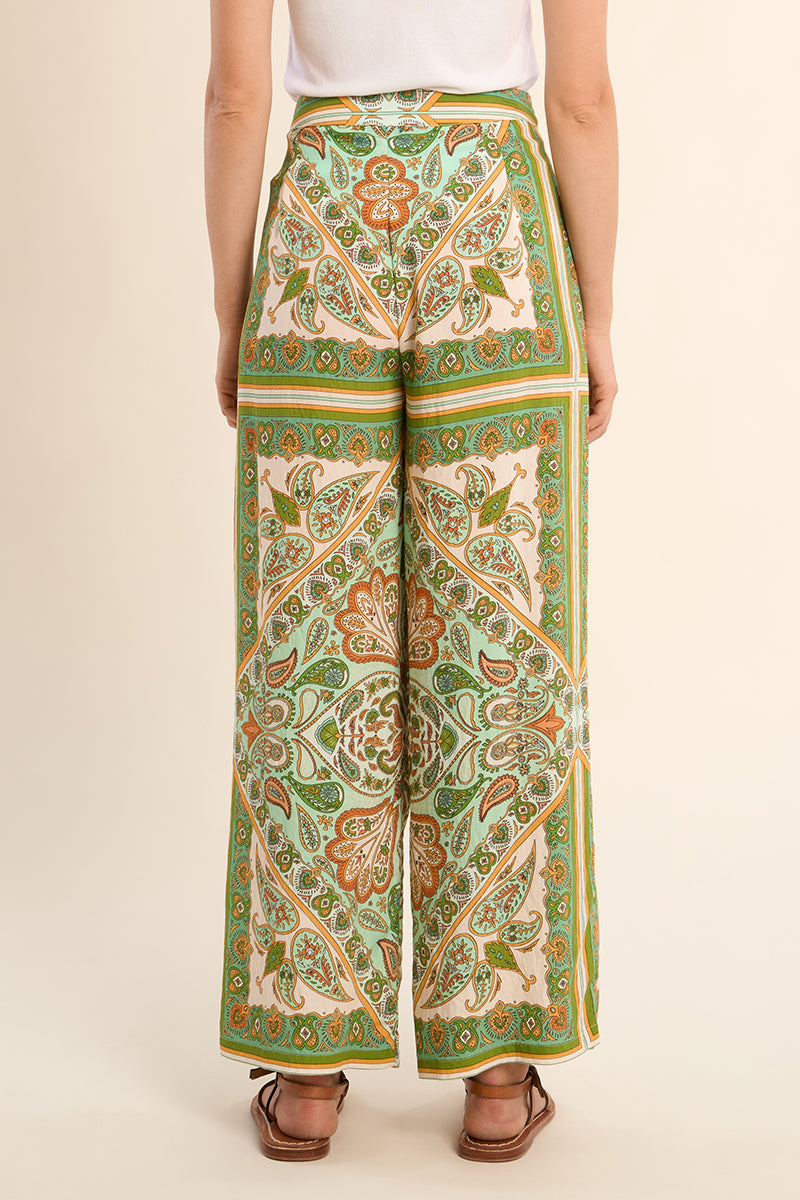 Molly Bracken Woven Pants - Green Ines - Medium