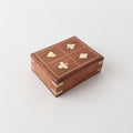 Single card box brass inlay nat brass
