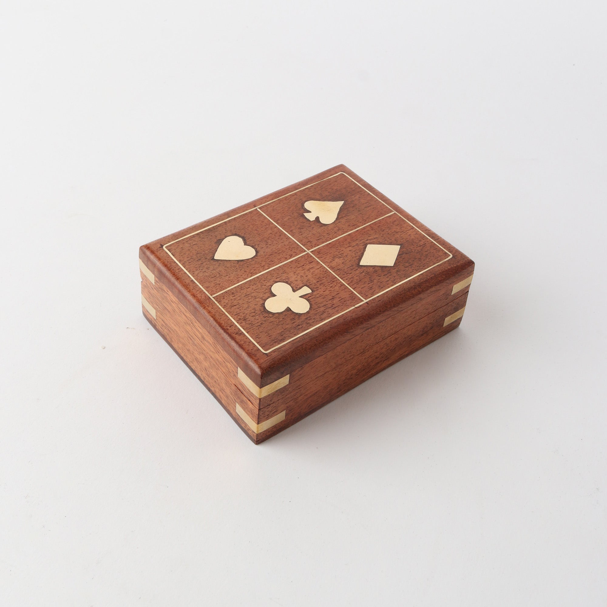 Single card box brass inlay nat brass