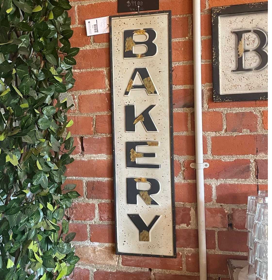 Metal bakery sign