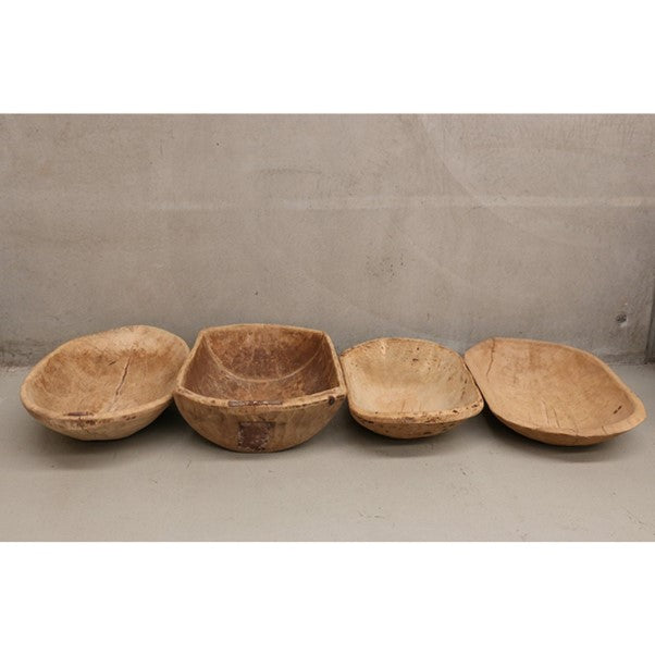 Antique Wooden Basin - Medium
