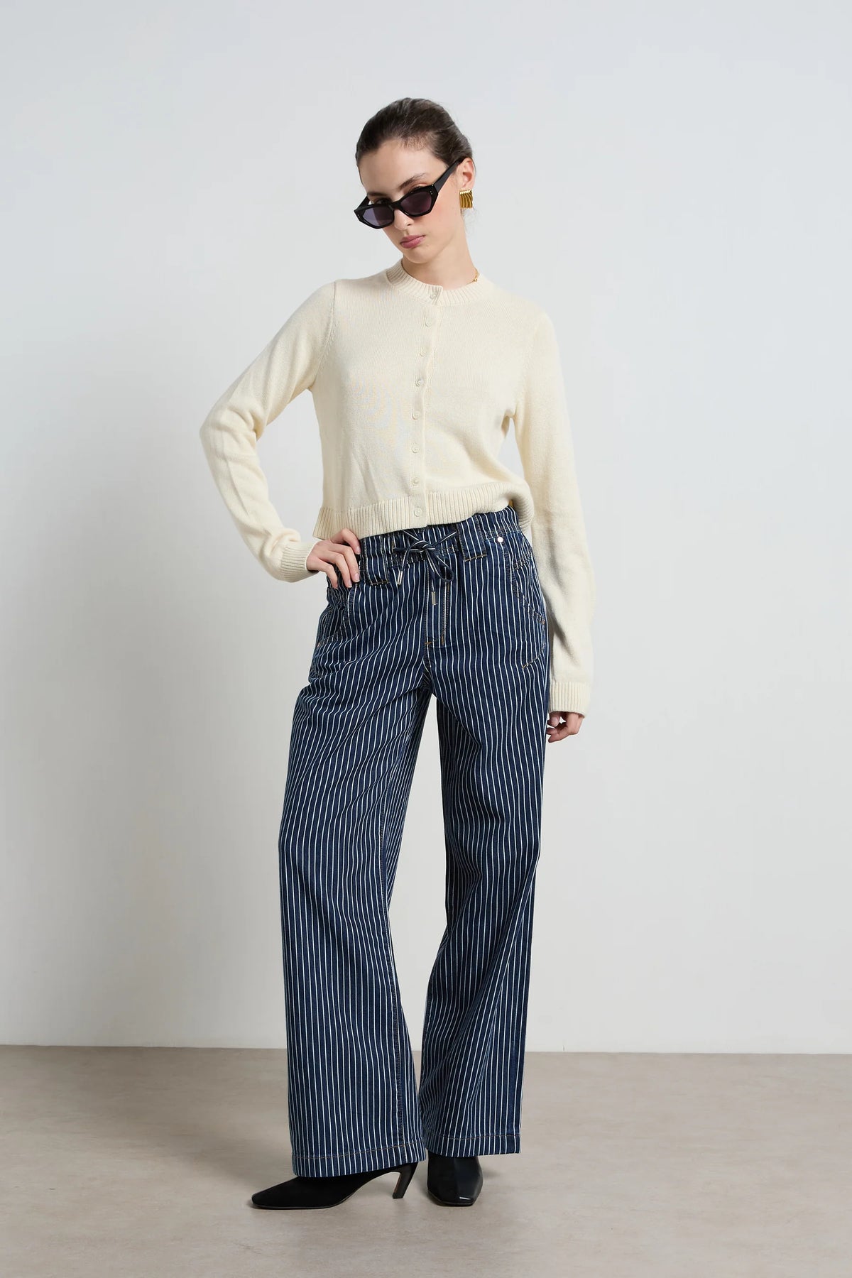 Dricoper Alora Stripe Denim Loose Pants