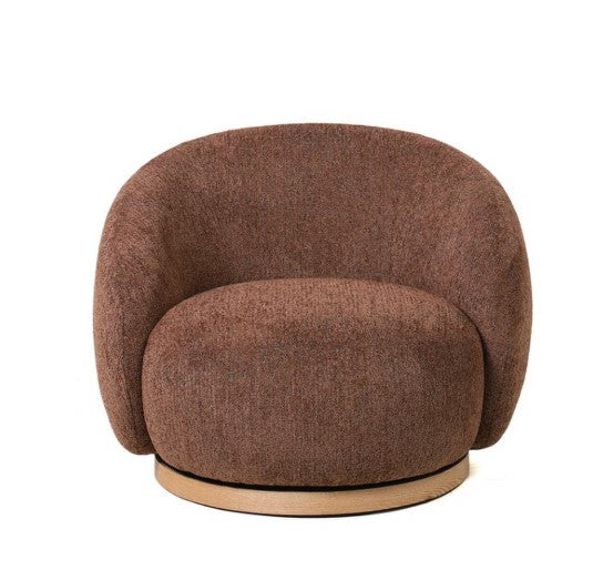 Swivel Chair wood base - Tobacco